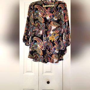Paisley blouse Plus Size 18/20 delicately worn new NO tears, rips or stains